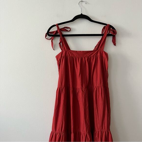 Nation LTD Amelia Tiered Red Midi Dress - Picture 4 of 8
